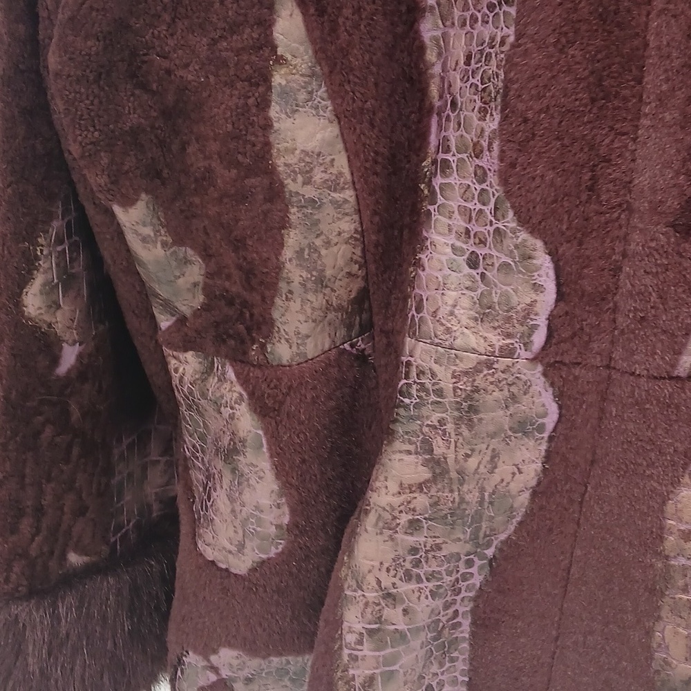 Terry Lewis Genuine Lamb Jacket  Rich Eggplant Color Sz 1X  LUXURY - Picture 12 of 12
